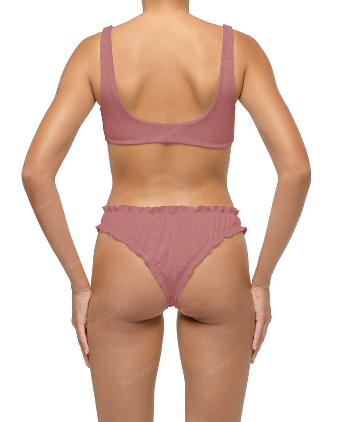 BSWS-B118 Lettuce Hems Bikini Bottom