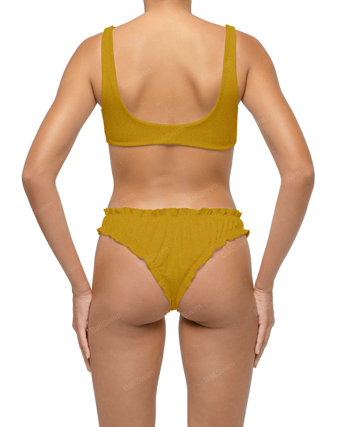 BSWS-B118 Lettuce Hems Bikini Bottom