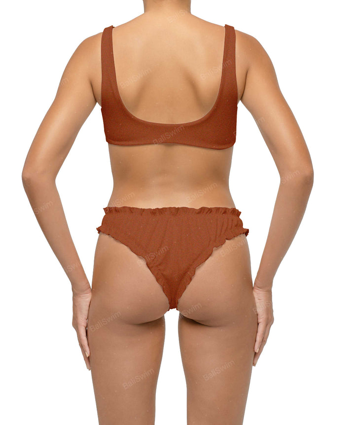 BSWS-B118 Lettuce Hems Bikini Bottom