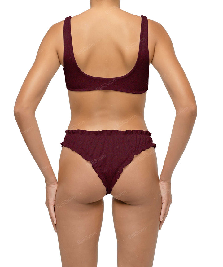 BSWS-B118 Lettuce Hems Bikini Bottom