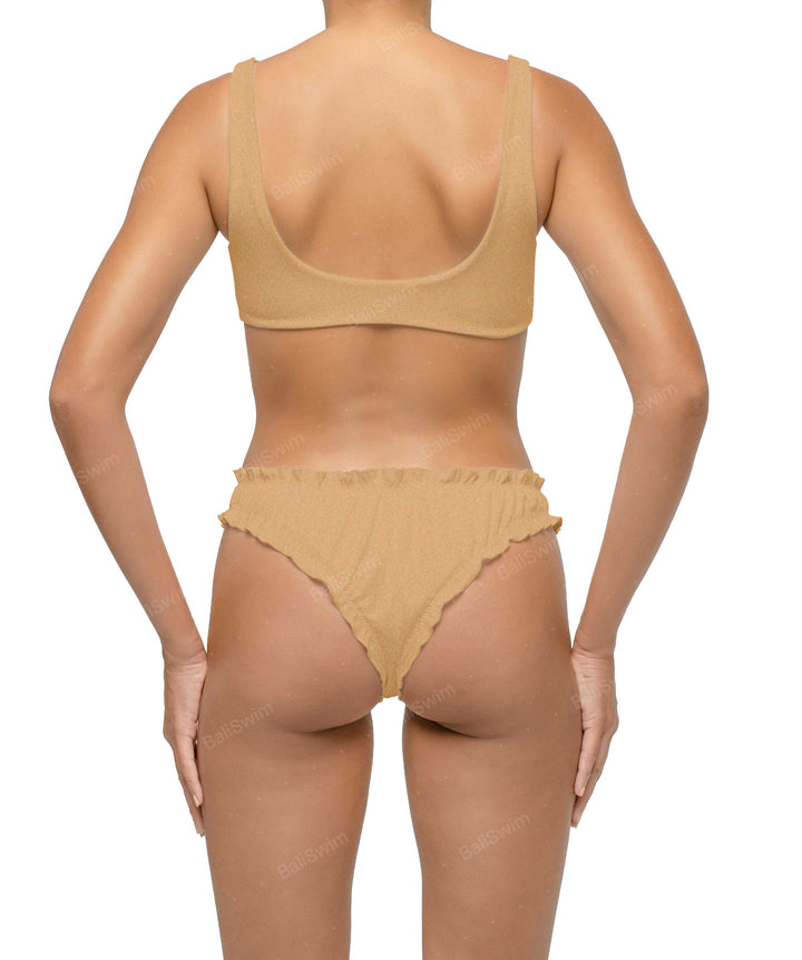 BSWS-B118 Lettuce Hems Bikini Bottom