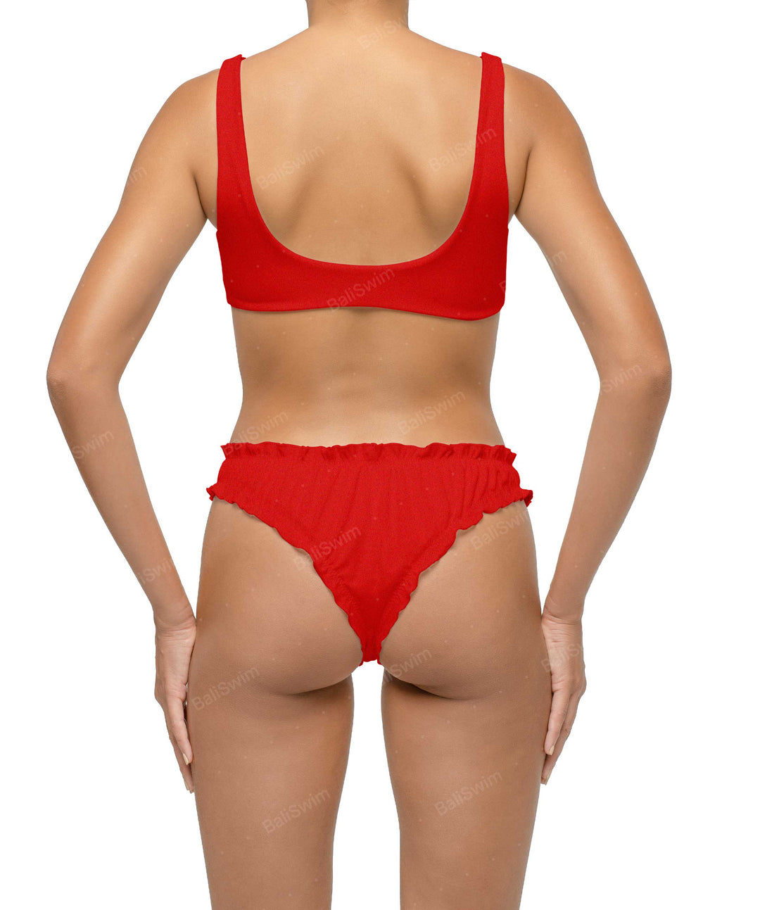 BSWS-B118 Lettuce Hems Bikini Bottom
