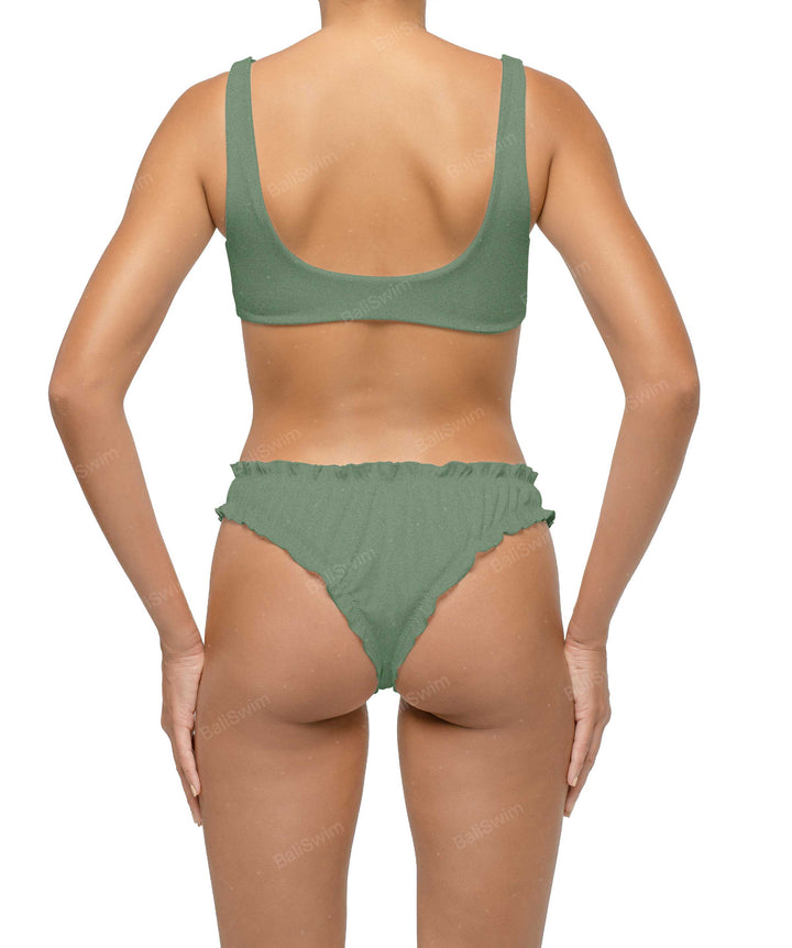 BSWS-B118 Lettuce Hems Bikini Bottom