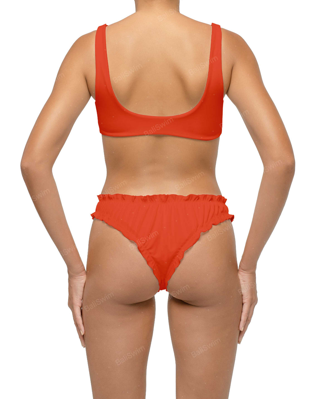 BSWS-B118 Lettuce Hems Bikini Bottom