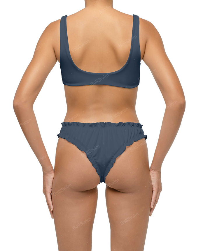 BSWS-B118 Lettuce Hems Bikini Bottom