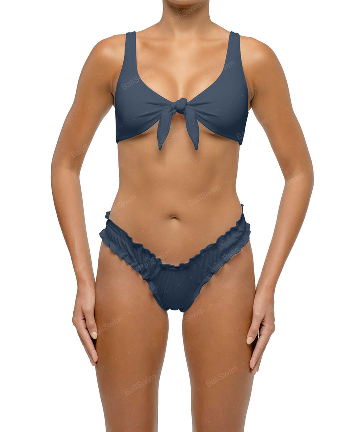 BSWS-B118 Lettuce Hems Bikini Bottom