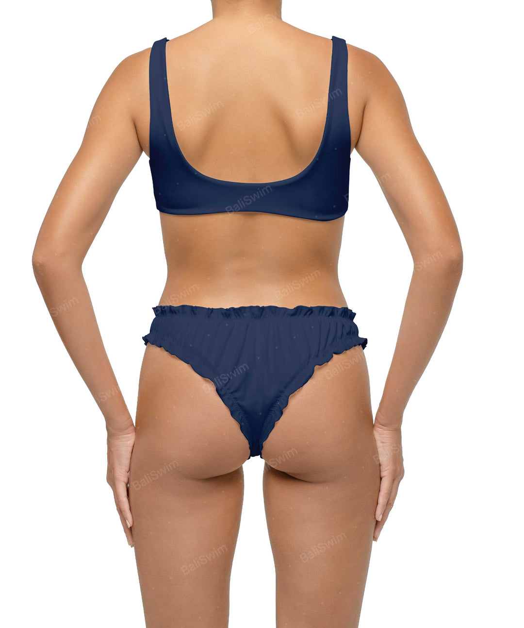 BSWS-B118 Lettuce Hems Bikini Bottom