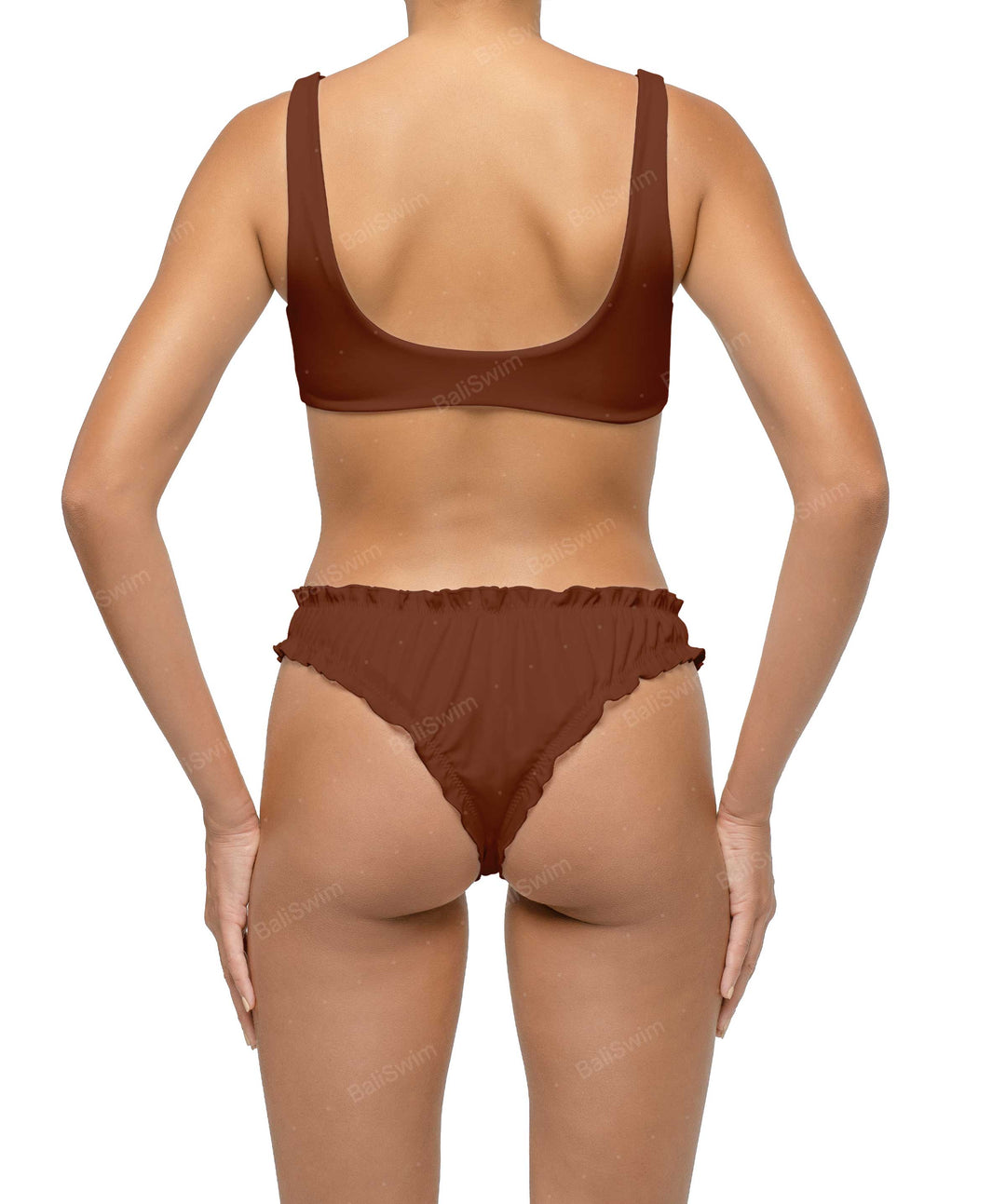 BSWS-B118 Lettuce Hems Bikini Bottom