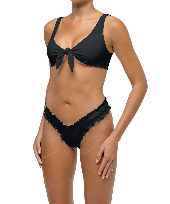 BSWS-B118 Lettuce Hems Bikini Bottom