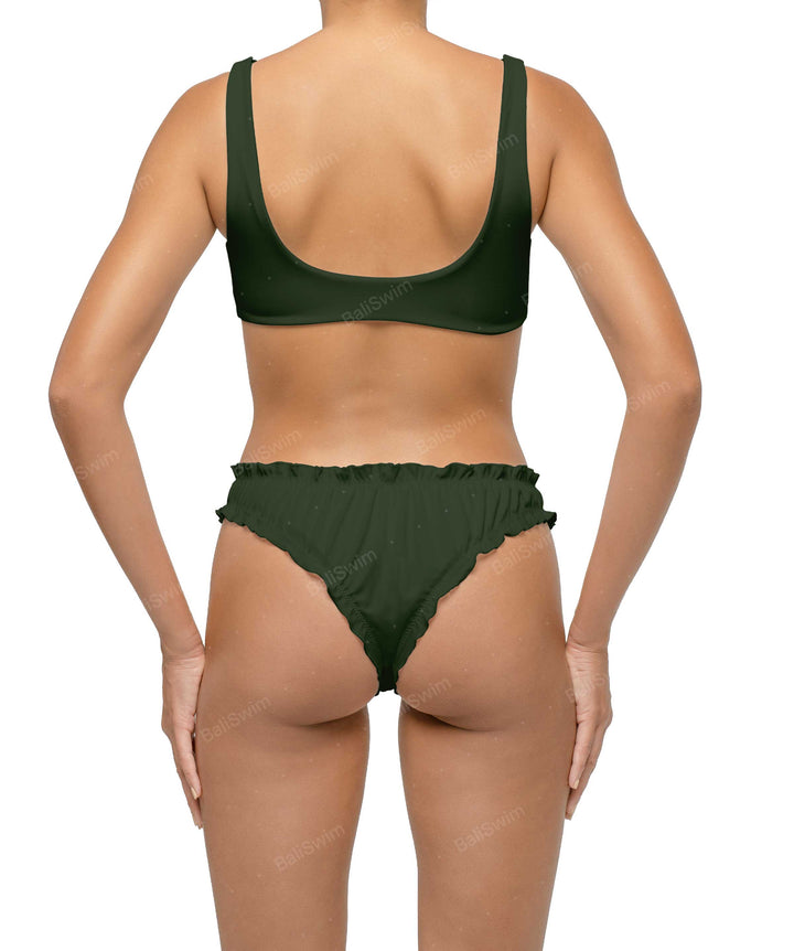 BSWS-B118 Lettuce Hems Bikini Bottom