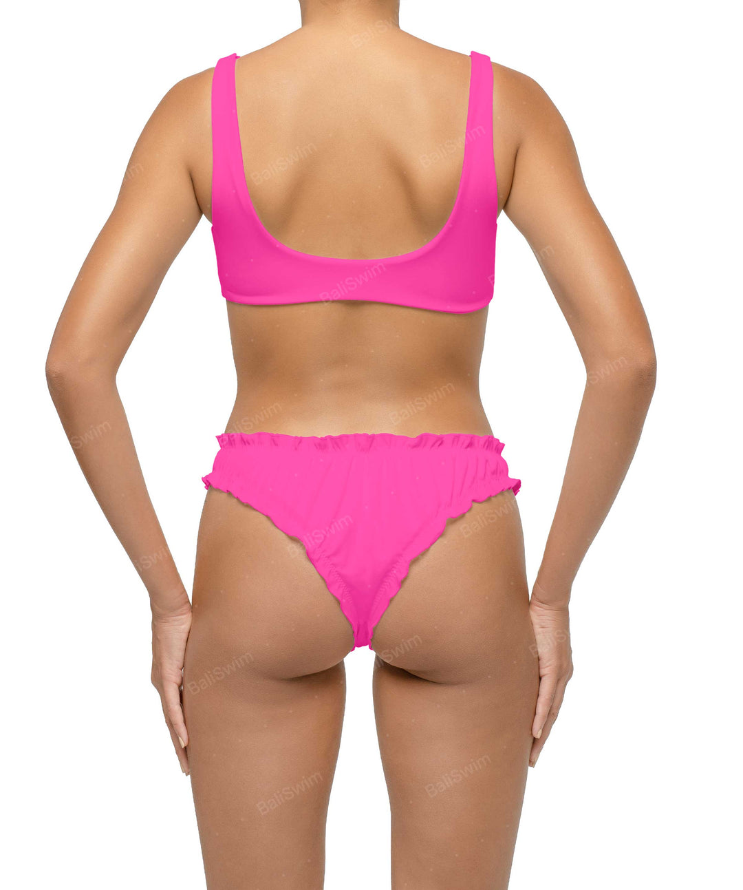 BSWS-B118 Lettuce Hems Bikini Bottom