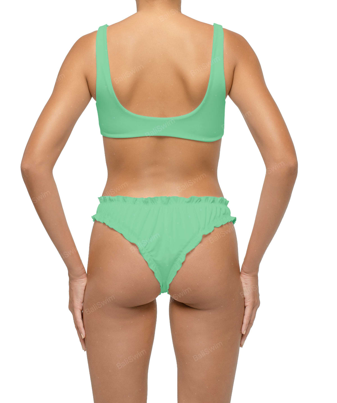 BSWS-B118 Lettuce Hems Bikini Bottom