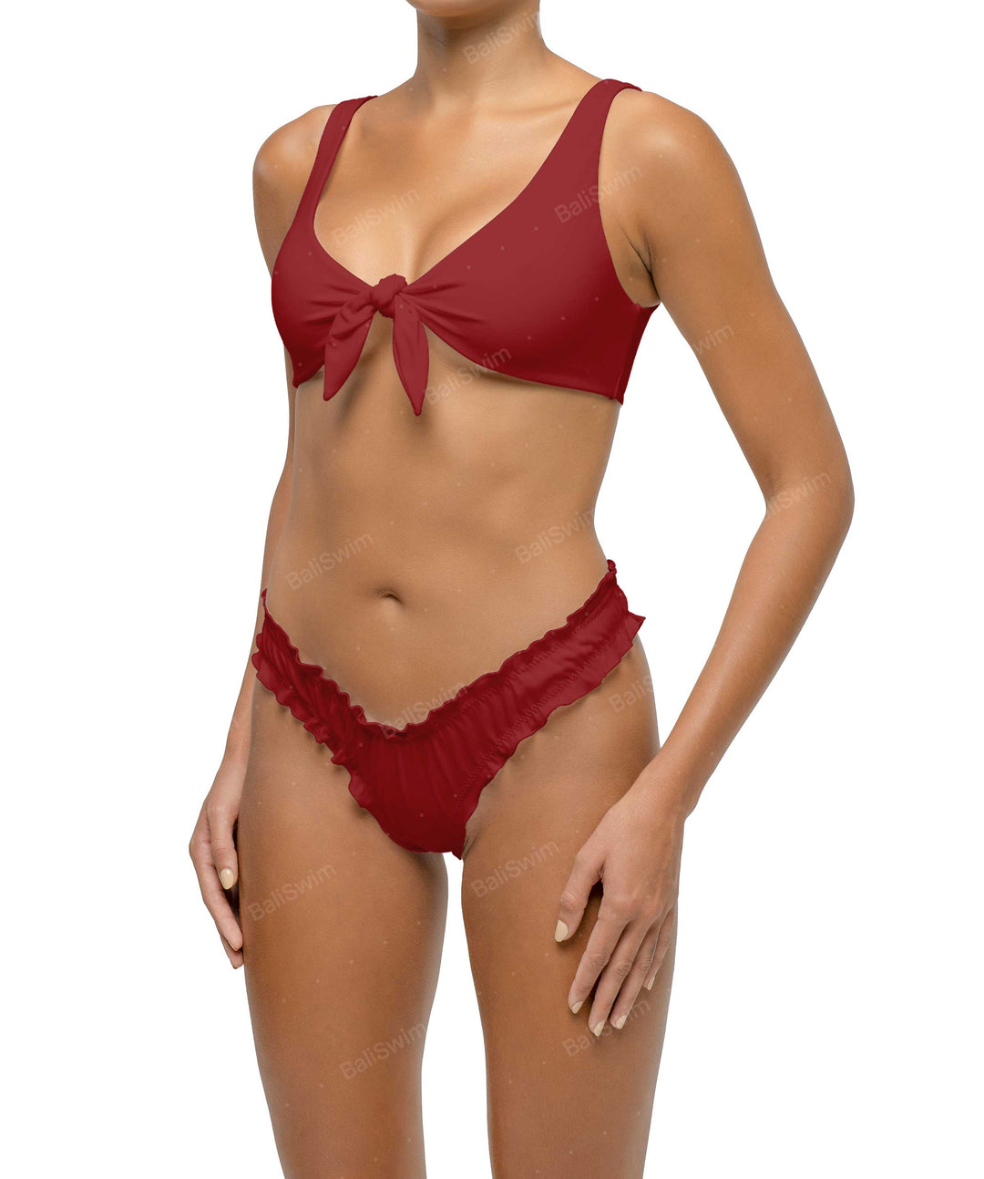 BSWS-B118 Lettuce Hems Bikini Bottom