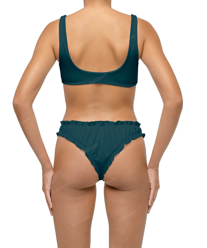 BSWS-B118 Lettuce Hems Bikini Bottom