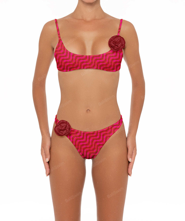 BSWS-B12 Corsage Mid Rise Bikini Bottom