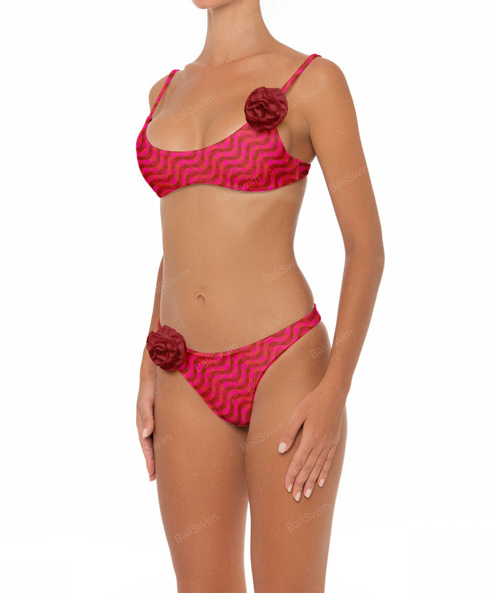 BSWS-B12 Corsage Mid Rise Bikini Bottom