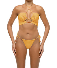 BSWS-T121 Cross-strap Beaded Bikini Top