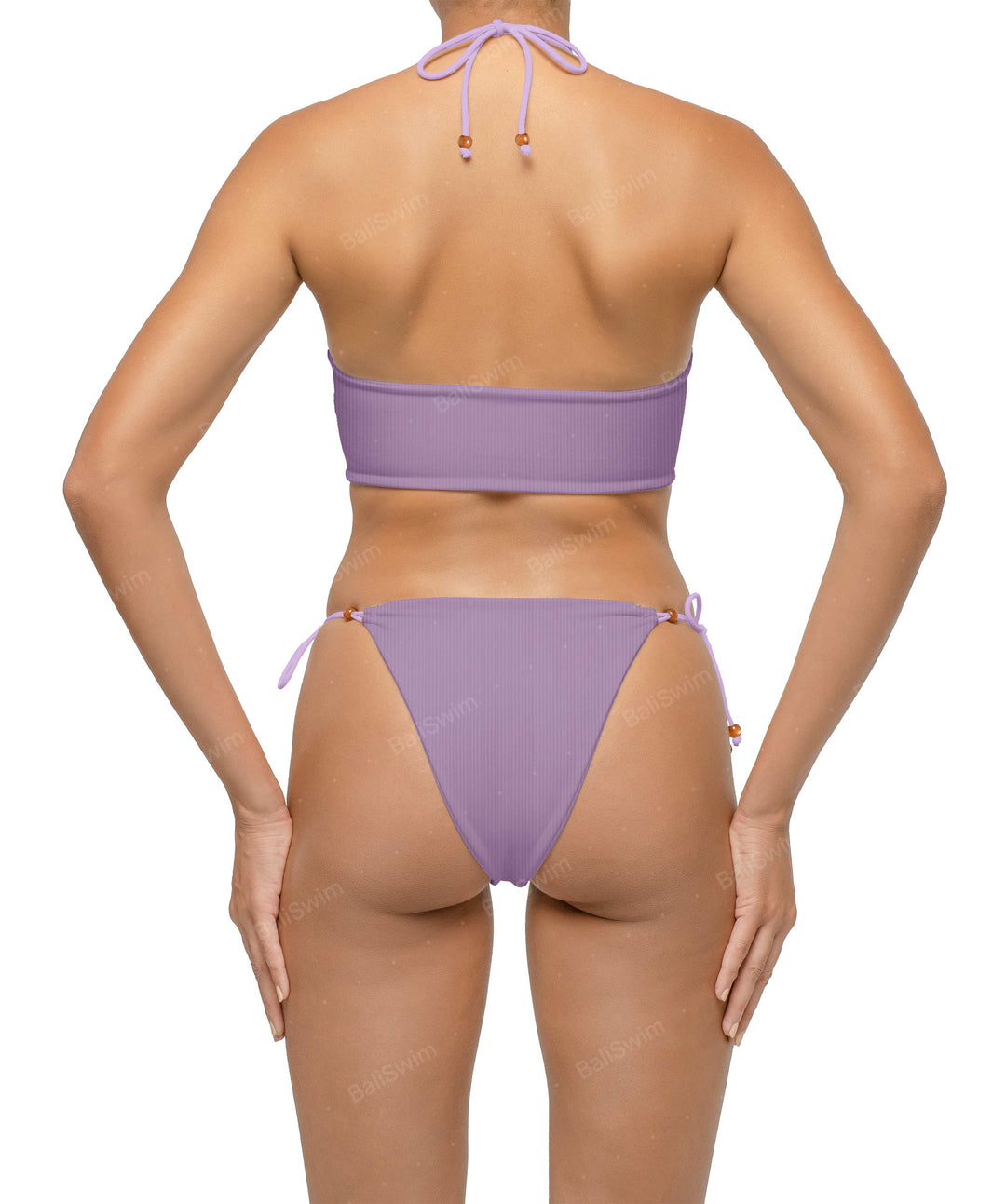 BSWS-T121 Cross-strap Beaded Bikini Top