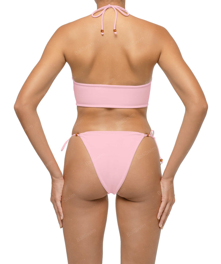 BSWS-T121 Cross-strap Beaded Bikini Top
