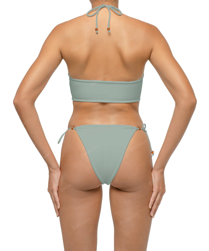 BSWS-T121 Cross-strap Beaded Bikini Top
