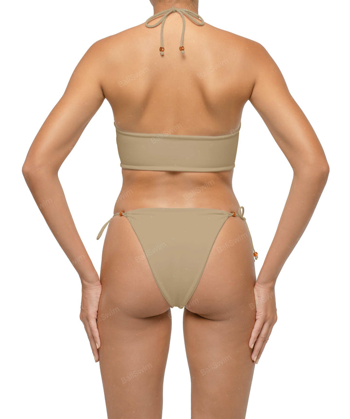 BSWS-T121 Cross-strap Beaded Bikini Top