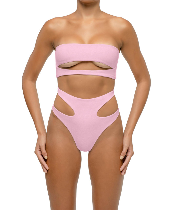 BSWS-T123 Bandeau Cut-out Bikini Top