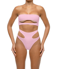 BSWS-T123 Bandeau Cut-out Bikini Top