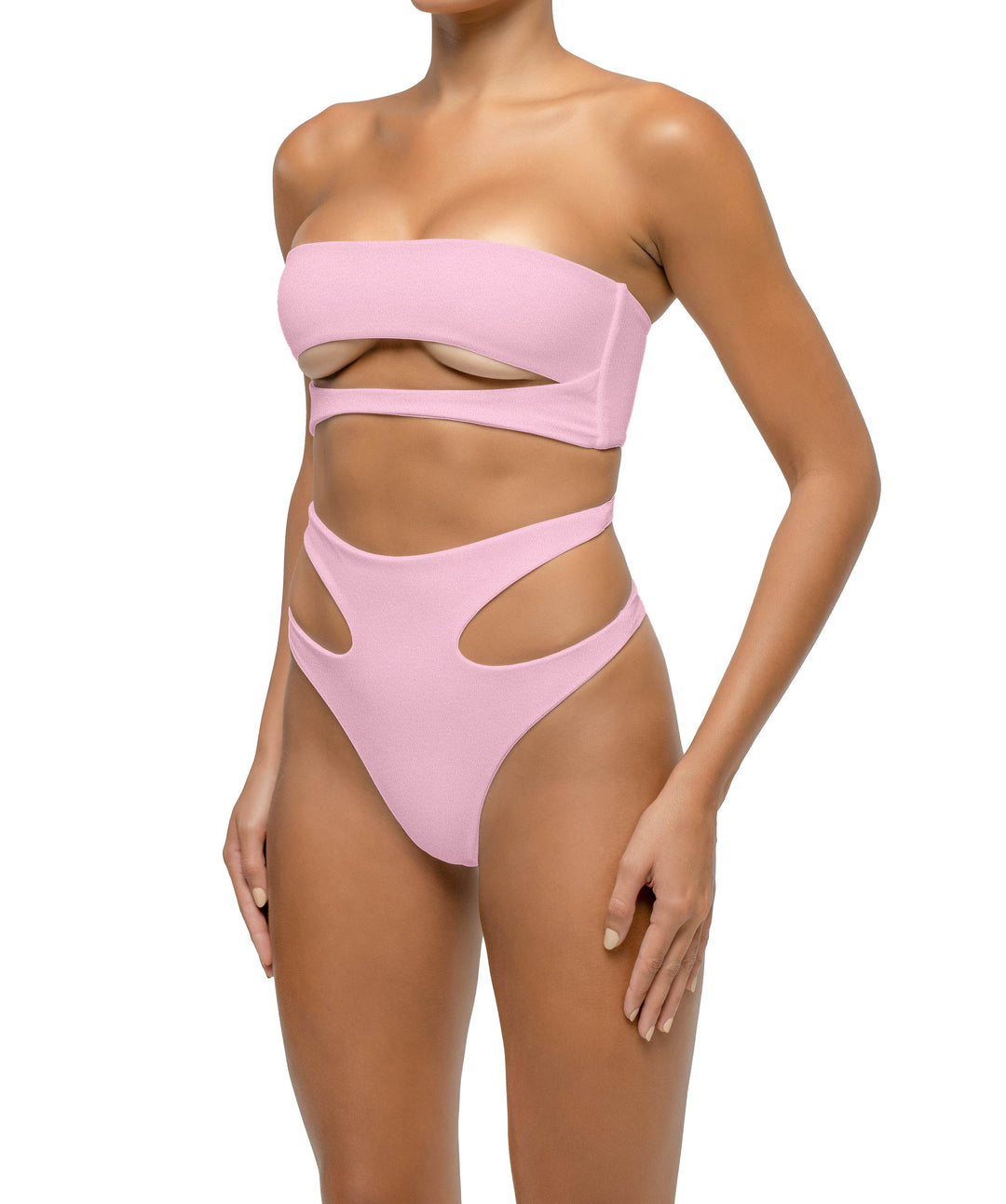BSWS-T123 Bandeau Cut-out Bikini Top