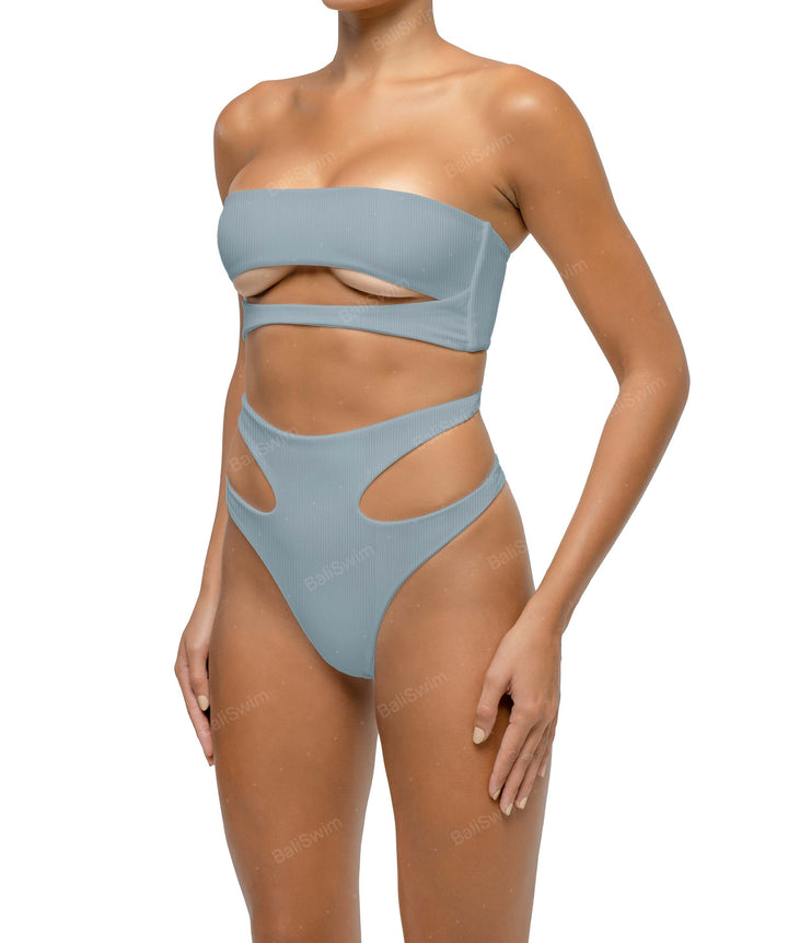 BSWS-T123 Bandeau Cut-out Bikini Top