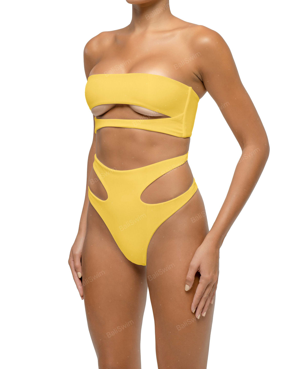BSWS-T123 Bandeau Cut-out Bikini Top