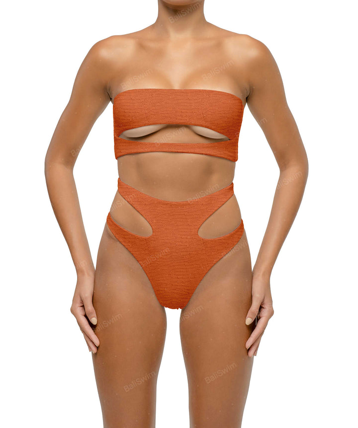 BSWS-T123 Bandeau Cut-out Bikini Top