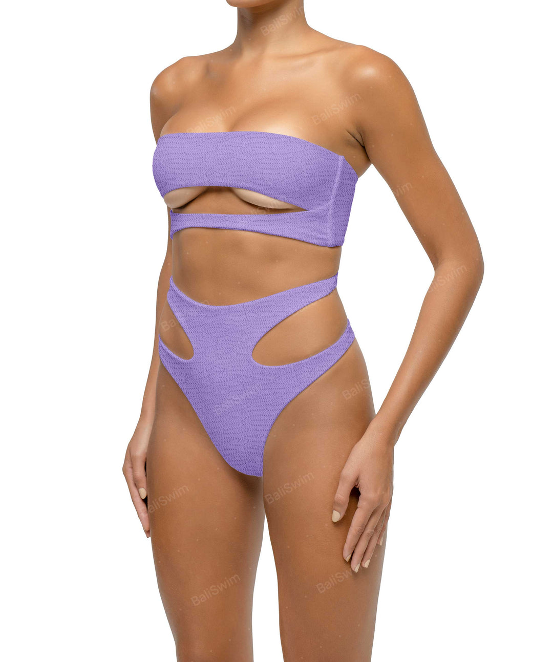 BSWS-T123 Bandeau Cut-out Bikini Top