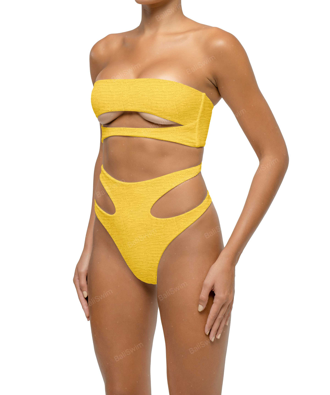 BSWS-T123 Bandeau Cut-out Bikini Top