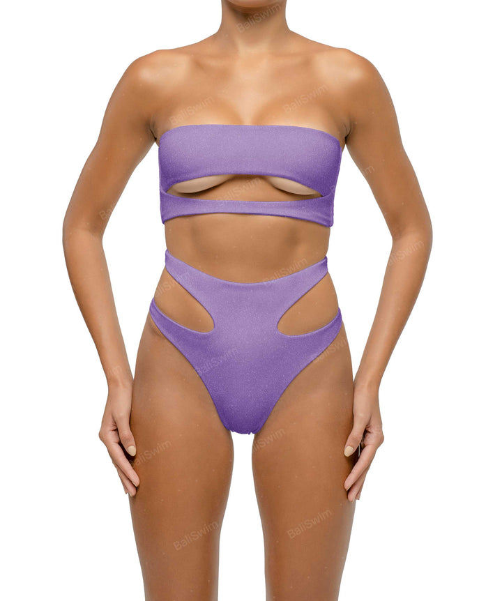 BSWS-T123 Bandeau Cut-out Bikini Top
