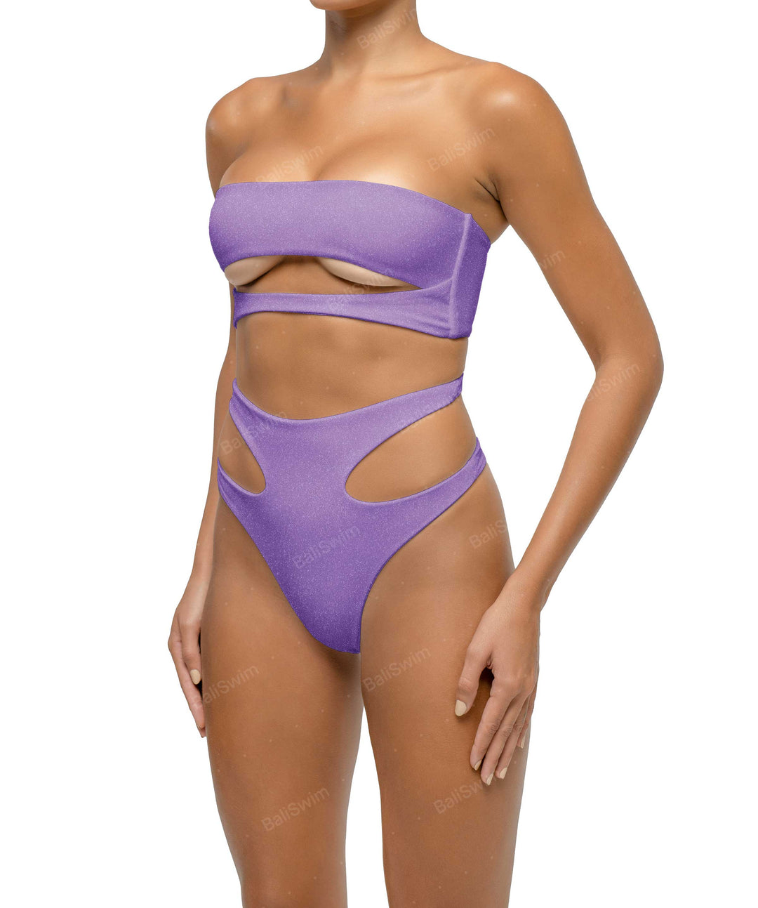 BSWS-T123 Bandeau Cut-out Bikini Top