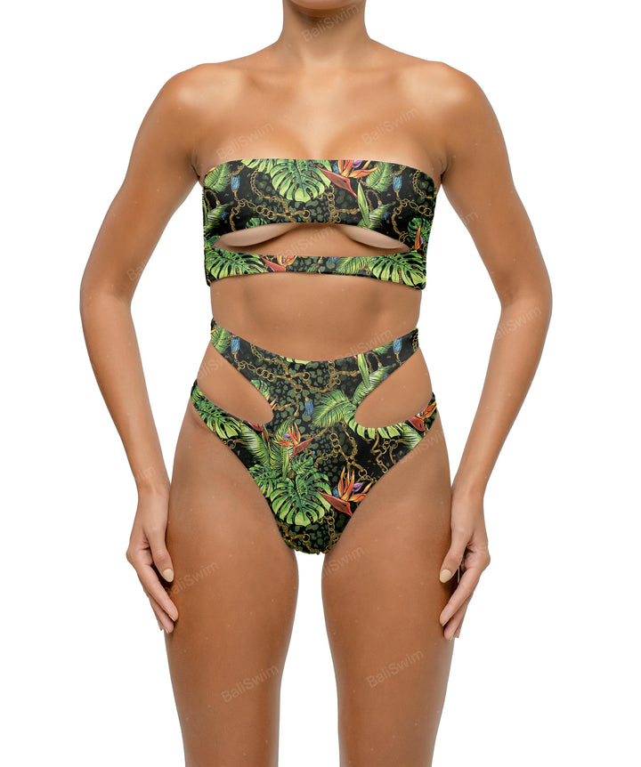 BSWS-T123 Bandeau Cut-out Bikini Top