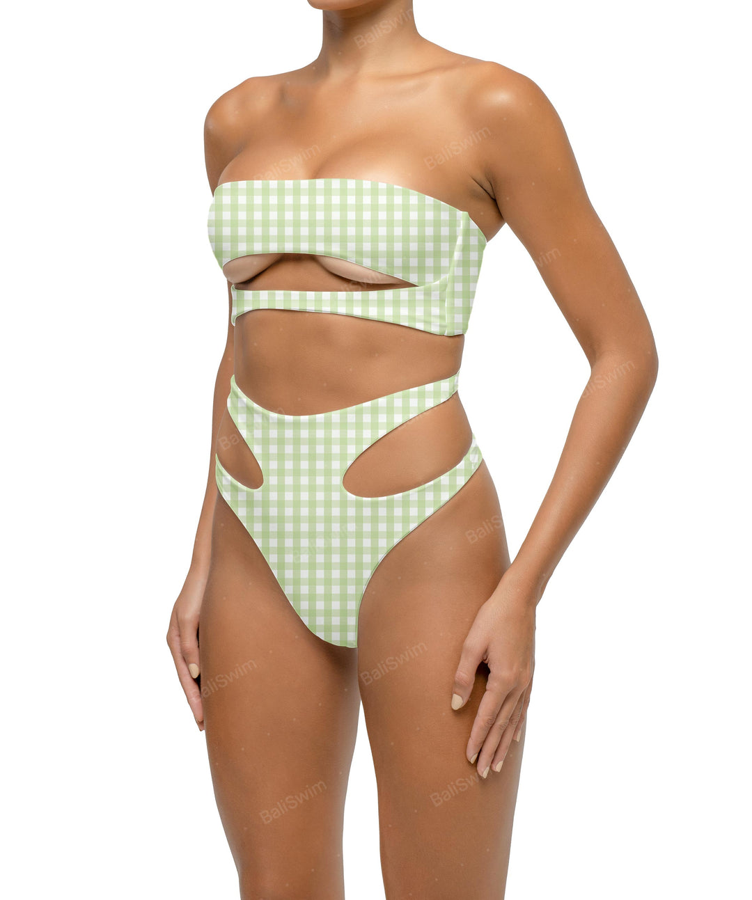 BSWS-B123 High Waisted Cut-out Bikini Bottom