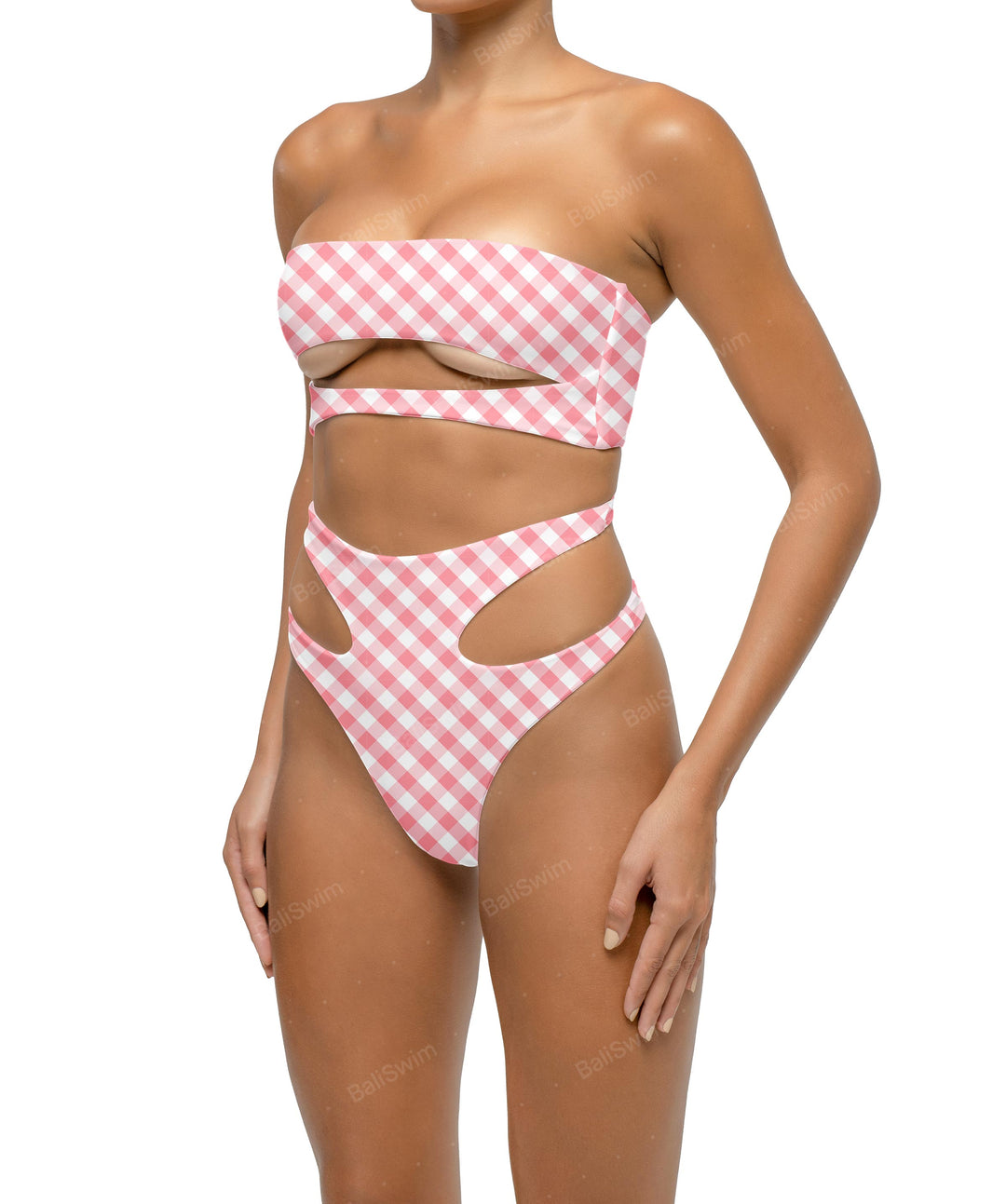 BSWS-T123 Bandeau Cut-out Bikini Top