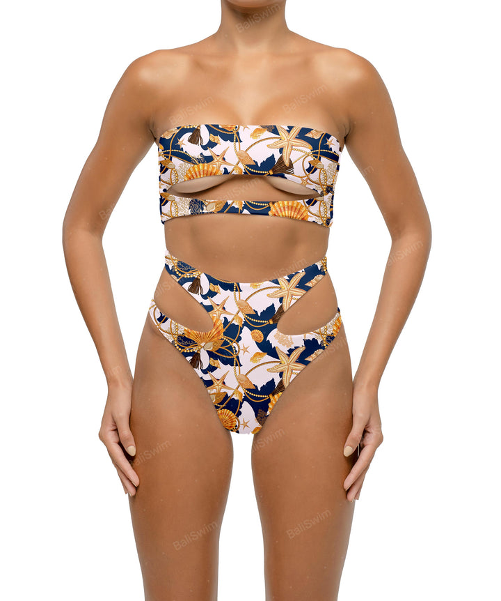 BSWS-T123 Bandeau Cut-out Bikini Top