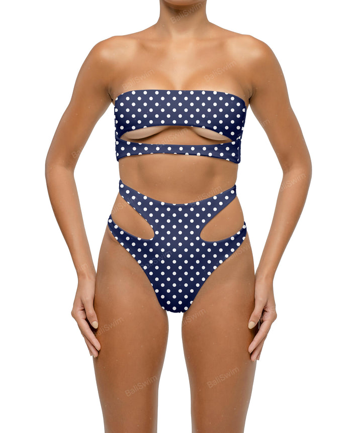 BSWS-T123 Bandeau Cut-out Bikini Top