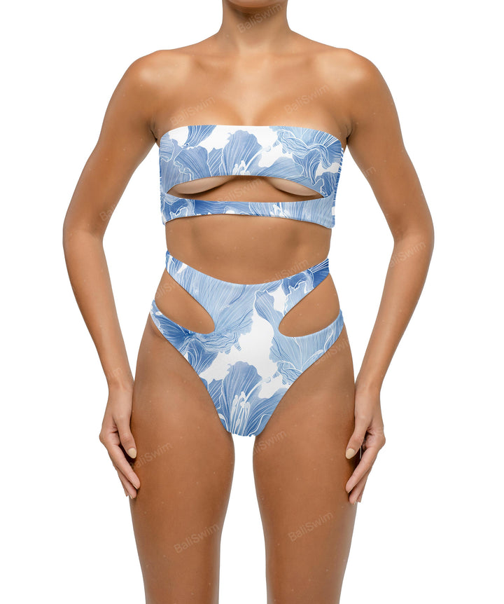 BSWS-B123 High Waisted Cut-out Bikini Bottom