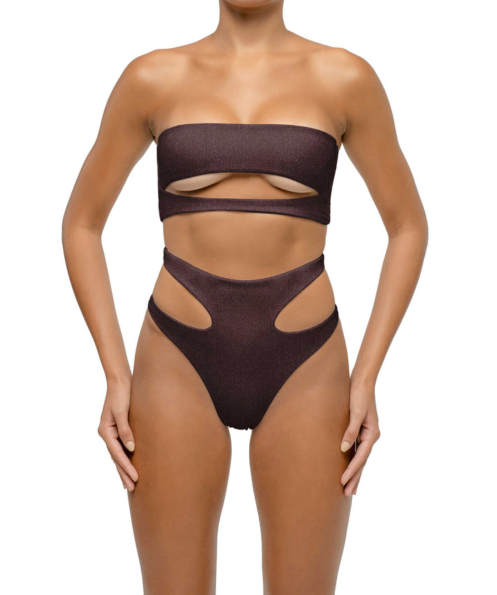 BSWS-B123 High Waisted Cut-out Bikini Bottom