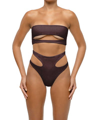 BSWS-T123 Bandeau Cut-out Bikini Top