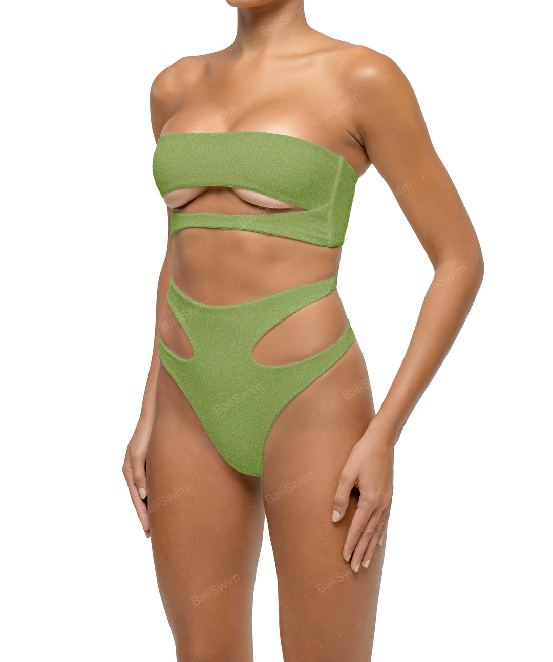 BSWS-T123 Bandeau Cut-out Bikini Top
