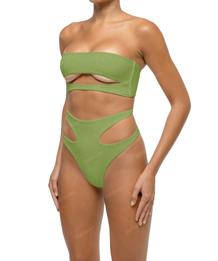 BSWS-T123 Bandeau Cut-out Bikini Top