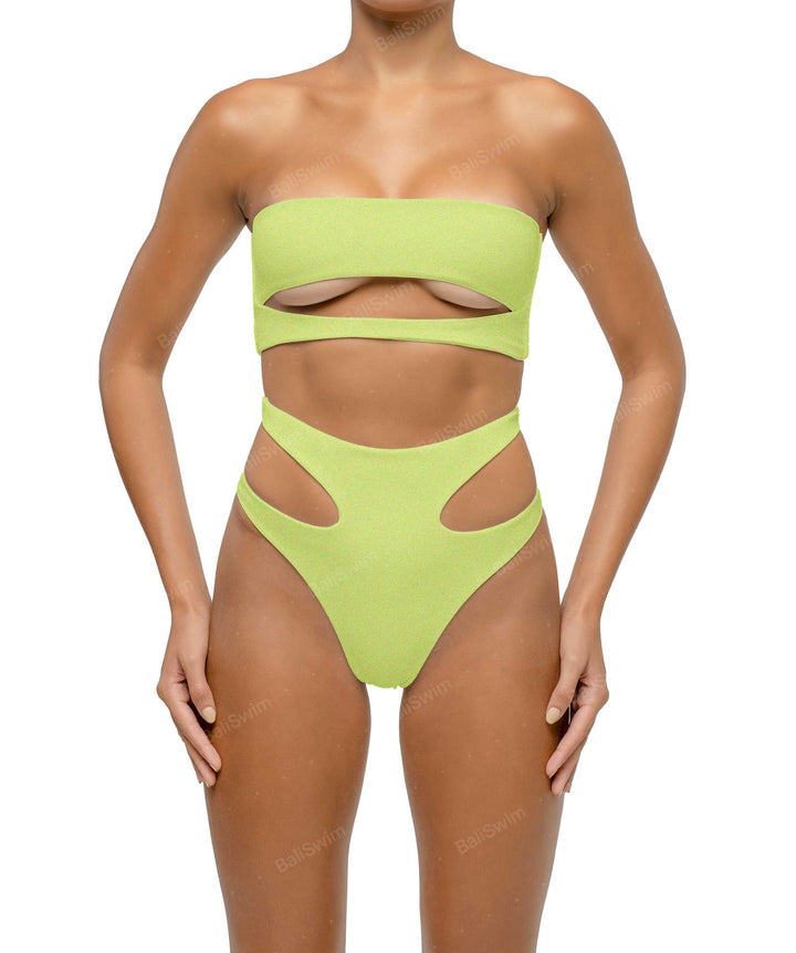 BSWS-T123 Bandeau Cut-out Bikini Top