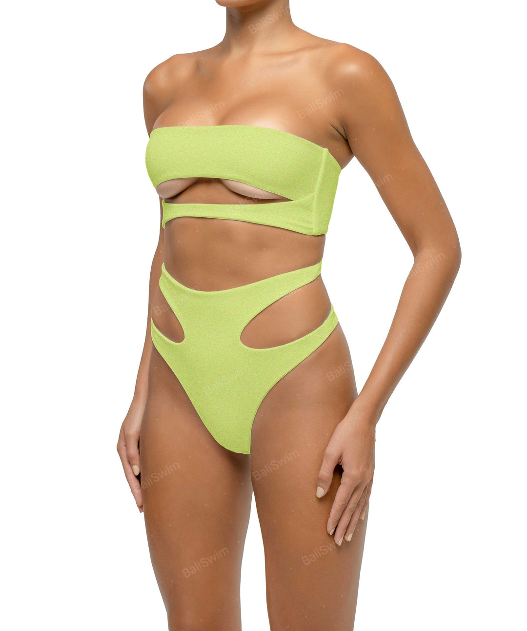 BSWS-T123 Bandeau Cut-out Bikini Top