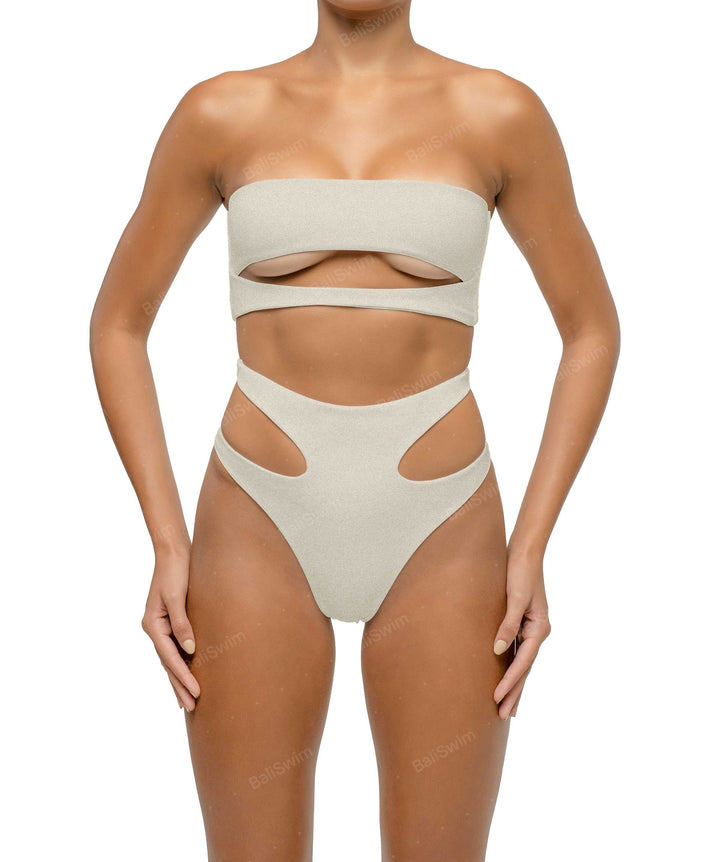 BSWS-T123 Bandeau Cut-out Bikini Top