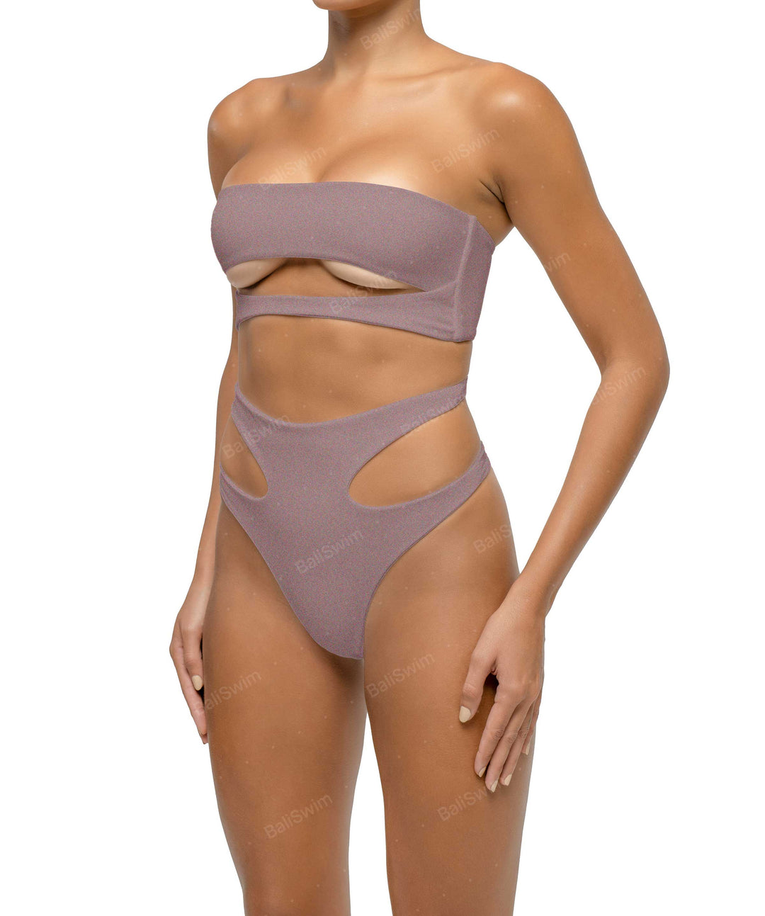 BSWS-T123 Bandeau Cut-out Bikini Top