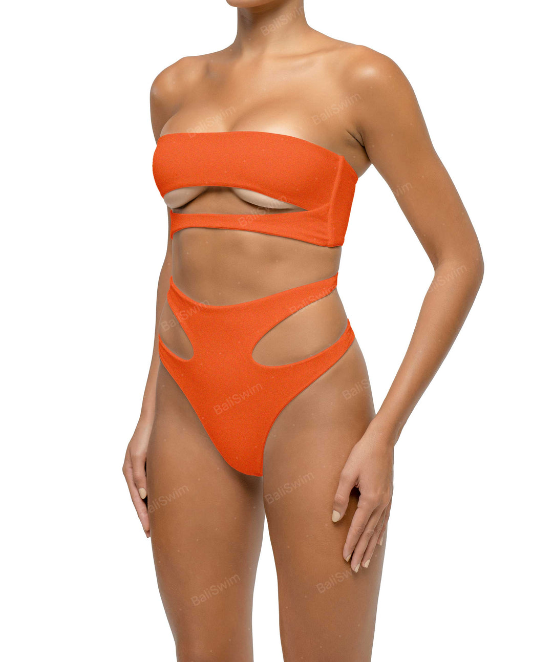 BSWS-T123 Bandeau Cut-out Bikini Top